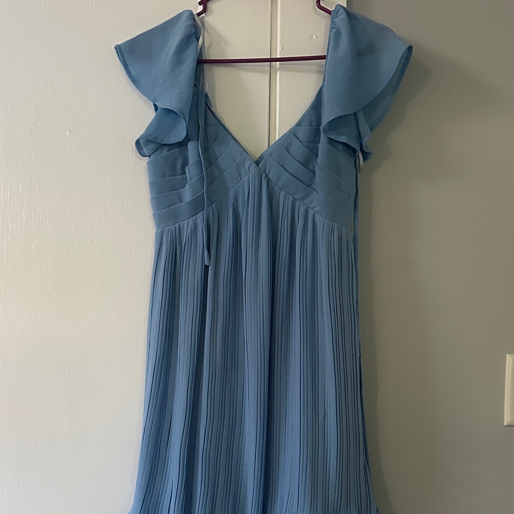 Lulu's Blue Ruffled Mini Dress
